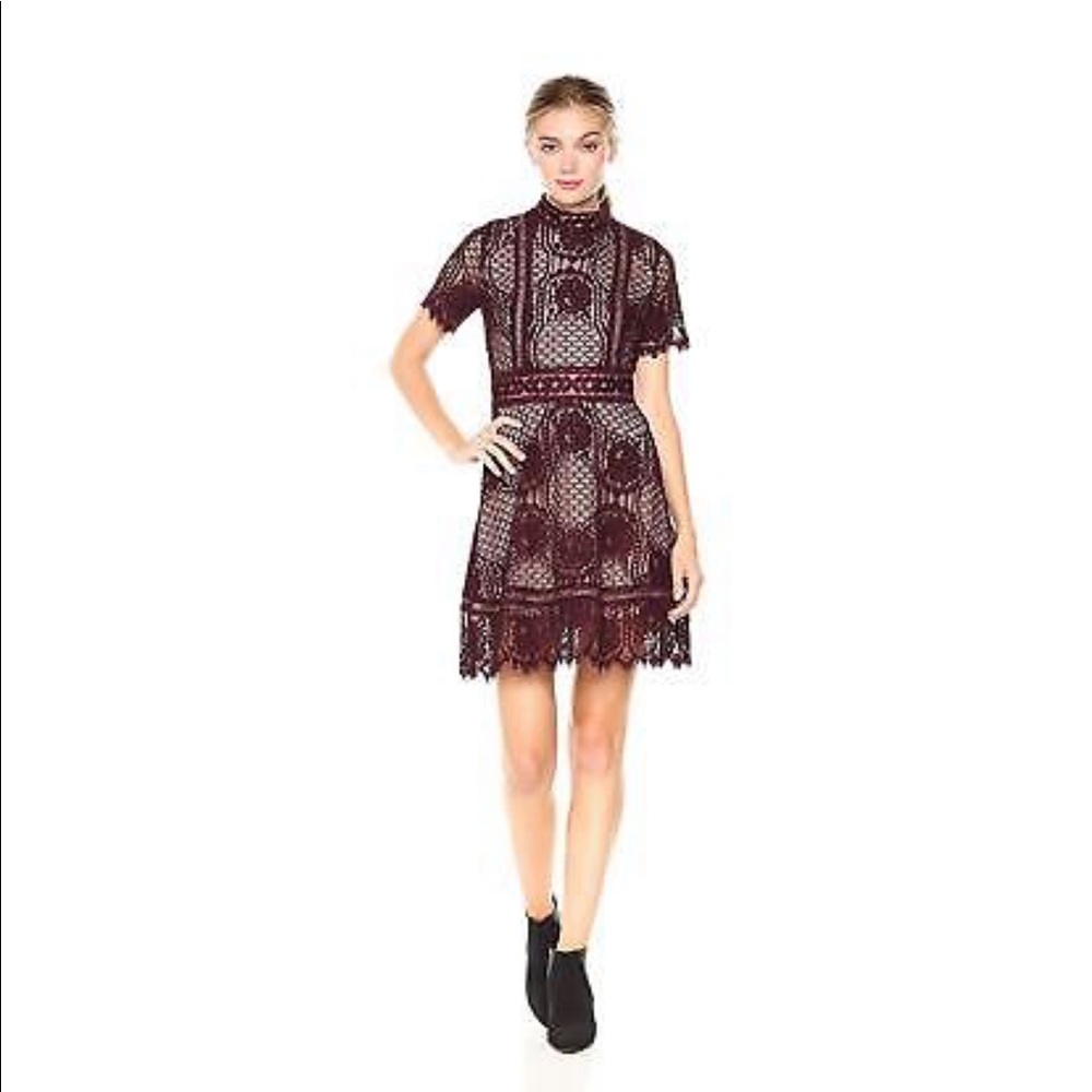 BB Dakota Aria Short Sleeve Lace Dress - 6 - NWT